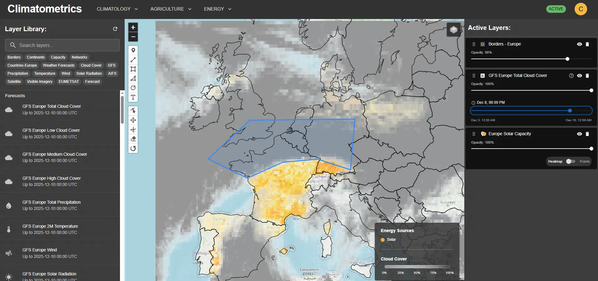 ClimatoMetrics Platform Preview